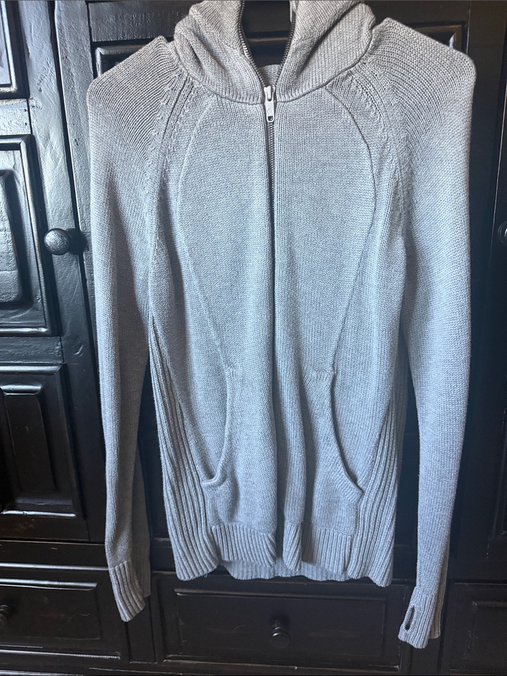 Lululemon Women's Lightweight Zip-Up Hooded Sweater - Gray